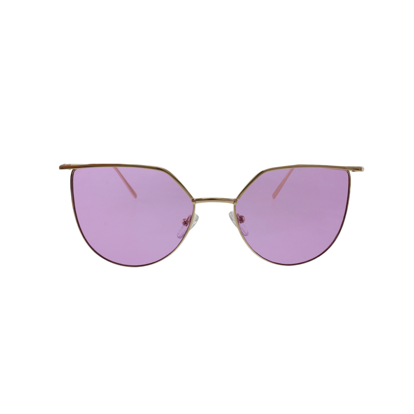 Classic Alton Aviator Sunglasses by JNY with gold metal frame and bold purple UV400 lenses.