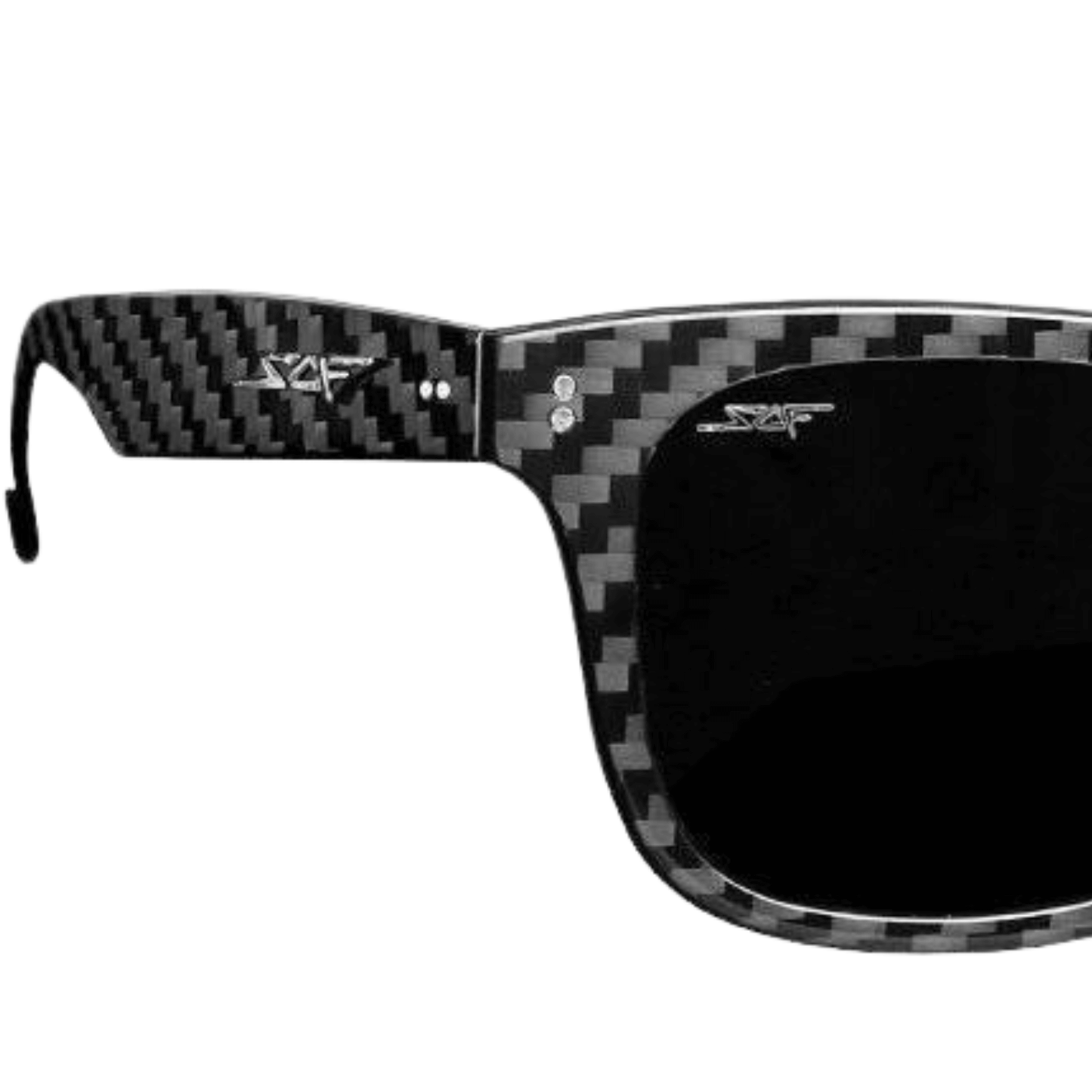 Men's Classic Carbon Fiber SCF Polarized Sunglasses with square frames, UV400 polarized lenses, and lightweight carbon fiber design.