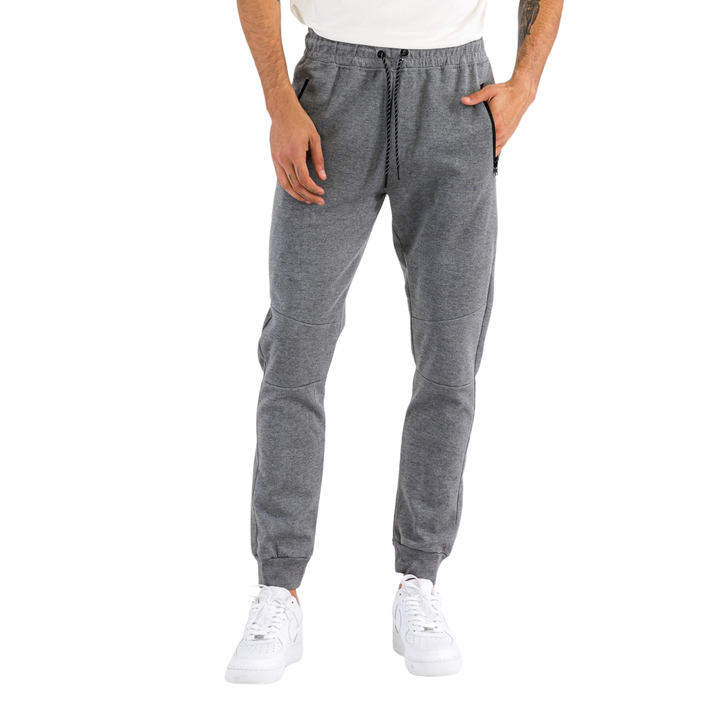 Men's Comfort Plus Heathered Gray Sweats with Zipper Pockets - Ash and Chrome Clothing Co LLC
