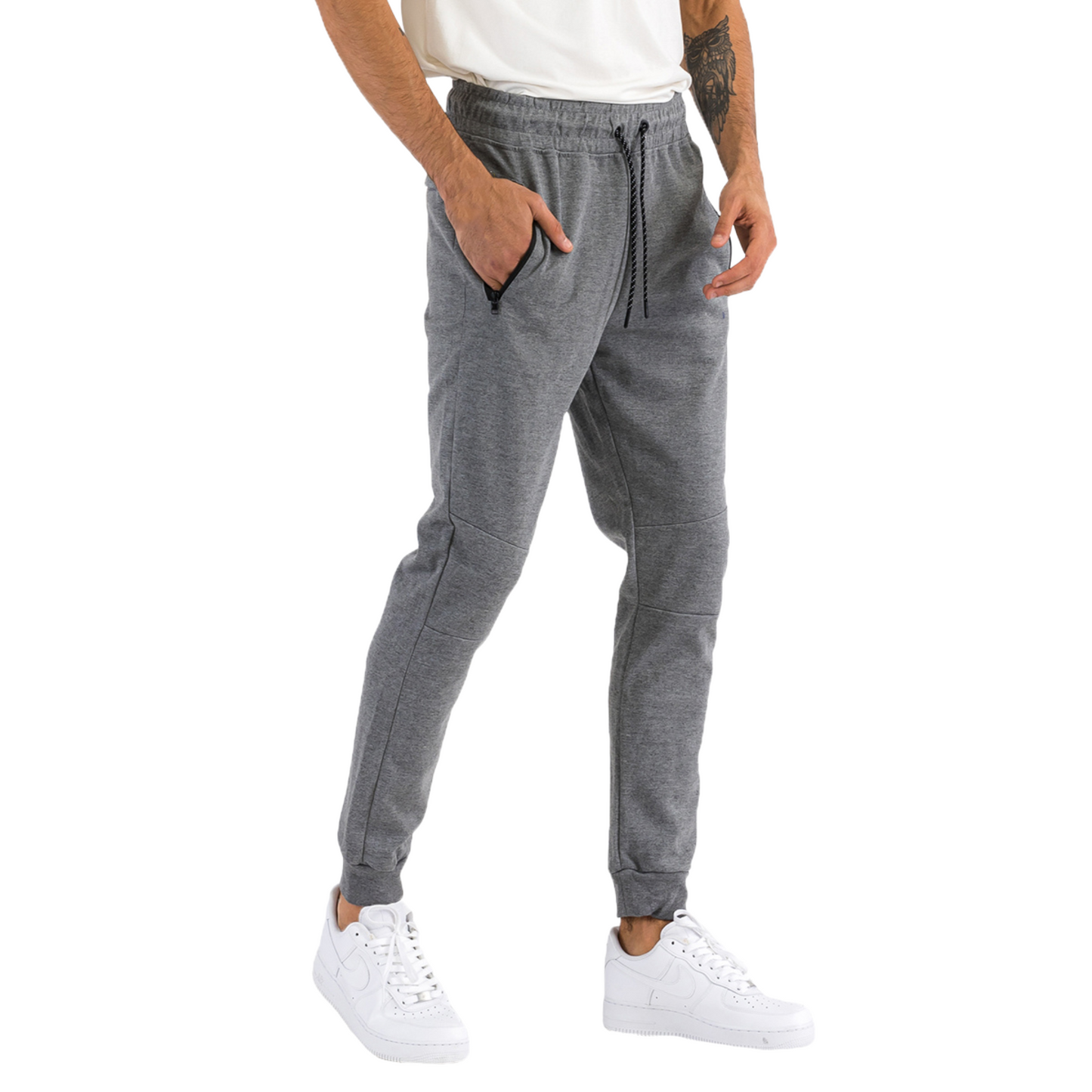 Men's Comfort Plus Heathered Gray Sweats with Zipper Pockets - Ash and Chrome Clothing Co LLC