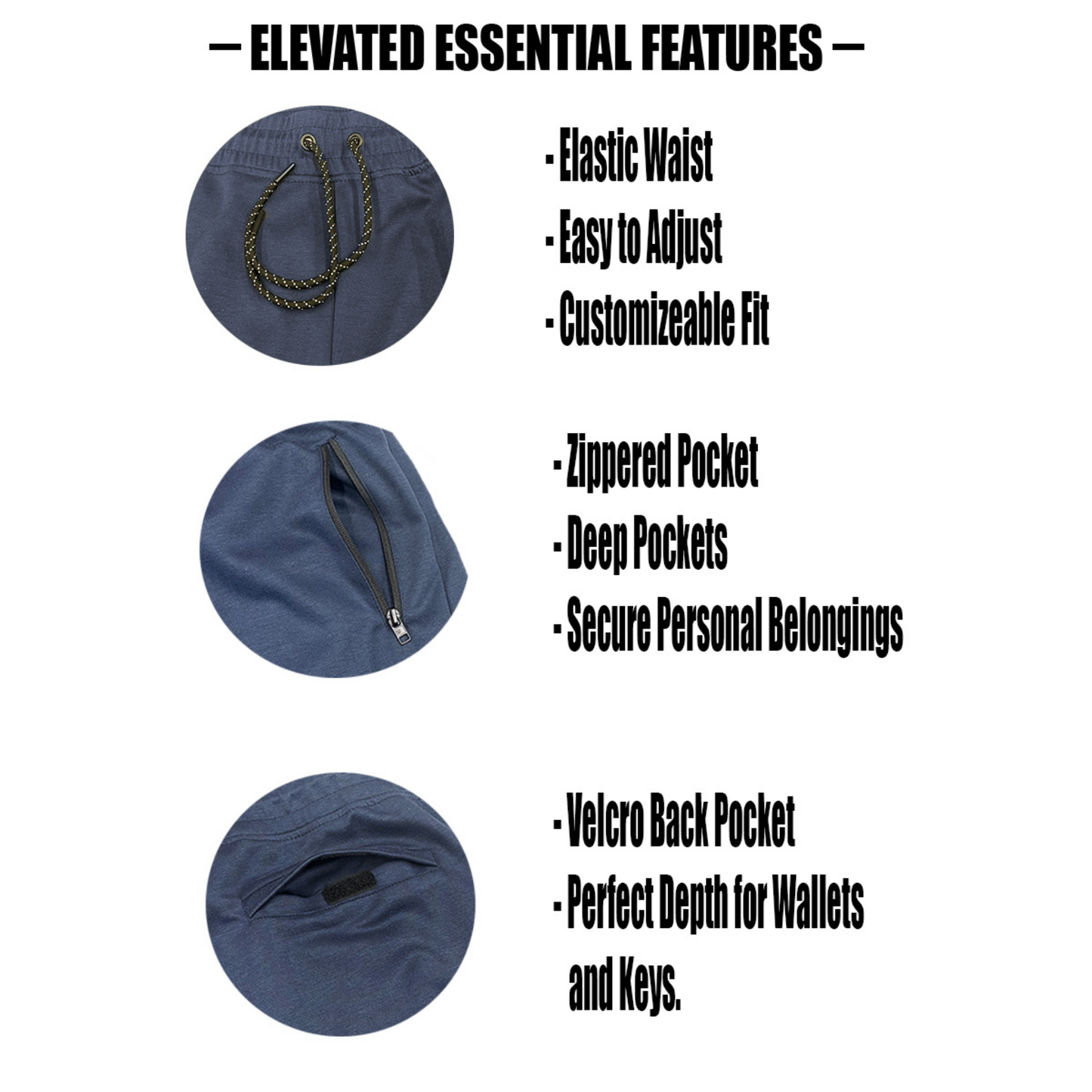 Men's Comfort Plus Heathered Gray Sweats with Zipper Pockets - Ash and Chrome Clothing Co LLC