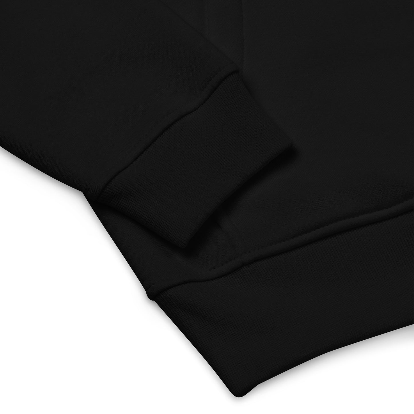 Close-up of a black fabric texture on a white background