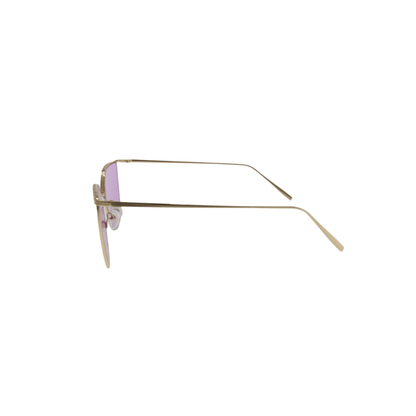 Classic Alton Aviator Sunglasses by JNY with gold metal frame and bold purple UV400 lenses.