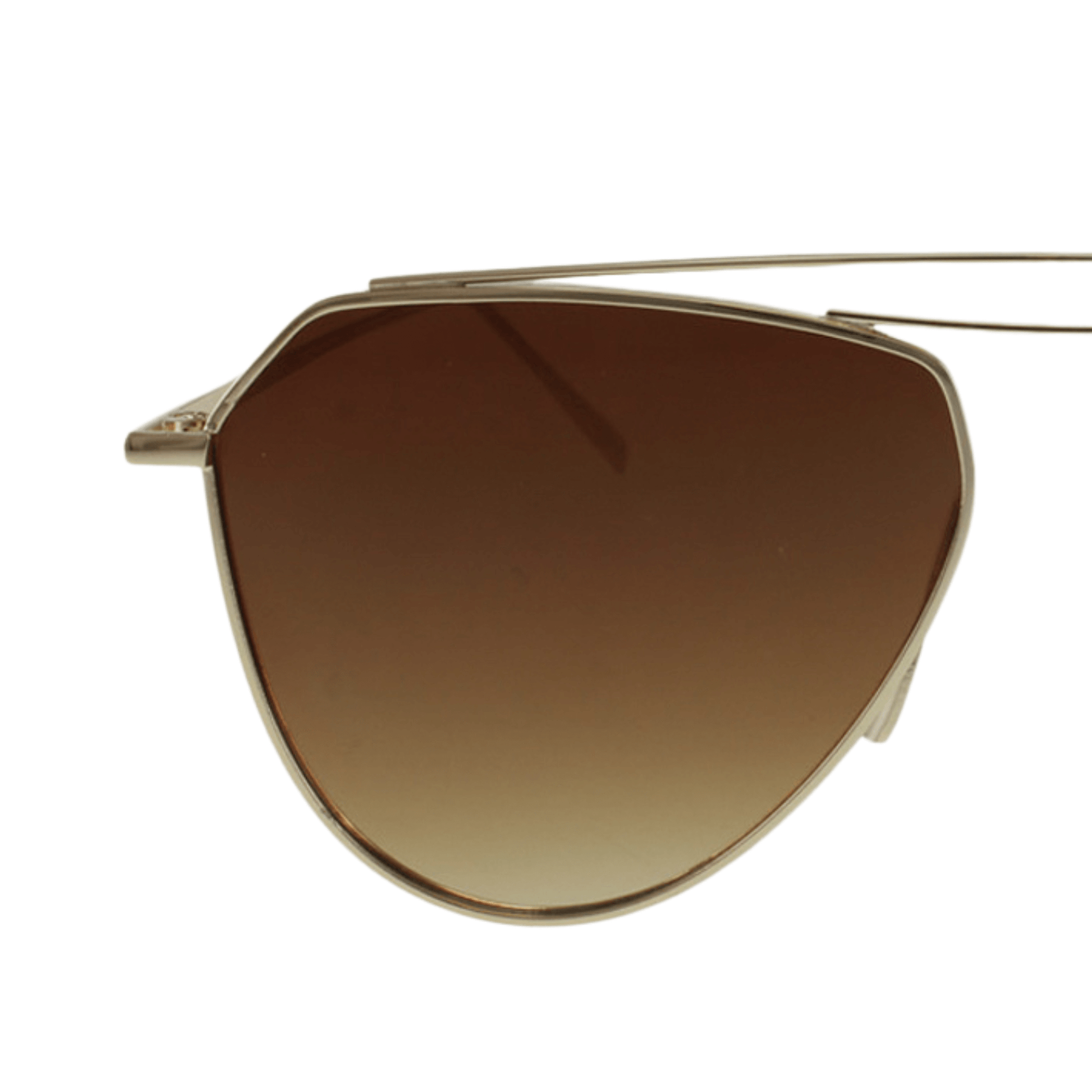 Classic Jonas Gold Aviators by JNY with lightweight metal alloy frame and brown UV400 lenses.