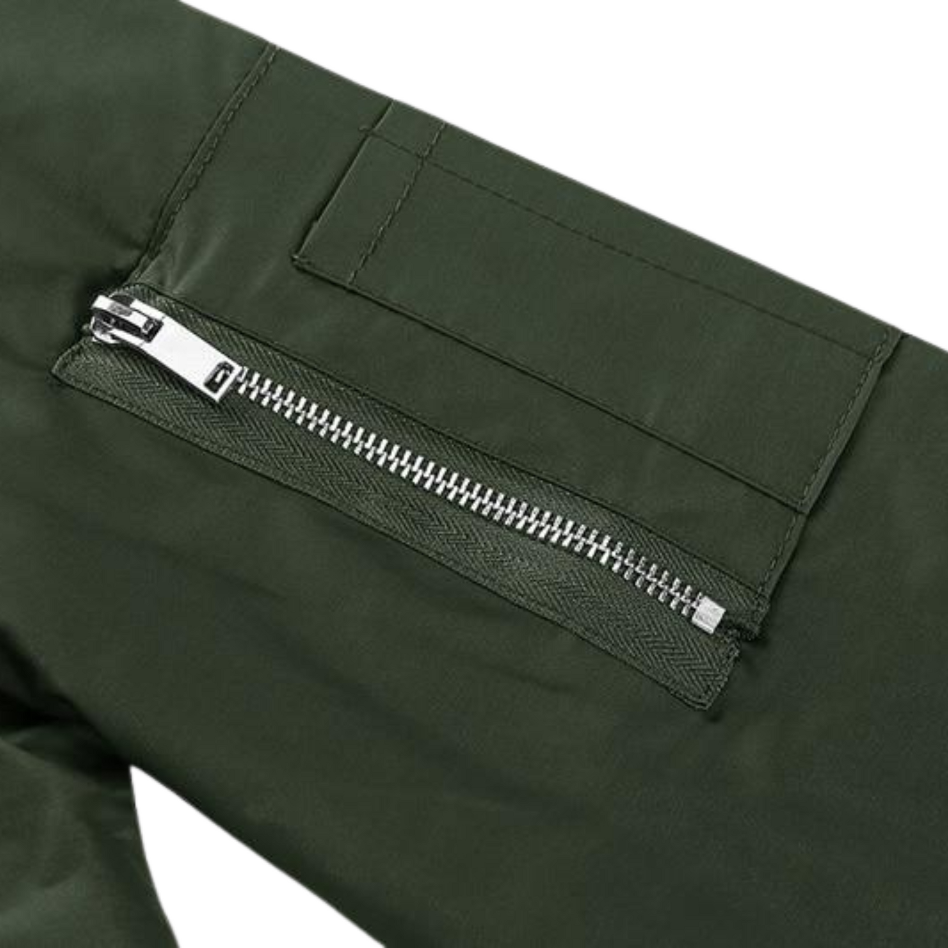 Men's AC Luxe Lightweight Bomber Jacket with Zipper Pocket Sleeve - Ash and Chrome Clothing Co LLC