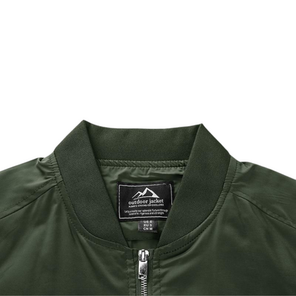 Men's AC Luxe Lightweight Bomber Jacket with Zipper Pocket Sleeve - Ash and Chrome Clothing Co LLC