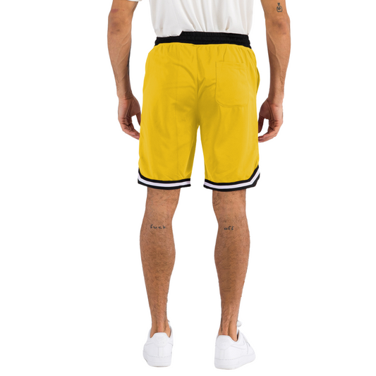 Men's Active Basketball Sports Shorts Gold and Black - Ash and Chrome Clothing Co LLC