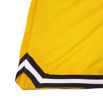 Men's Active Basketball Sports Shorts Gold and Black - Ash and Chrome Clothing Co LLC