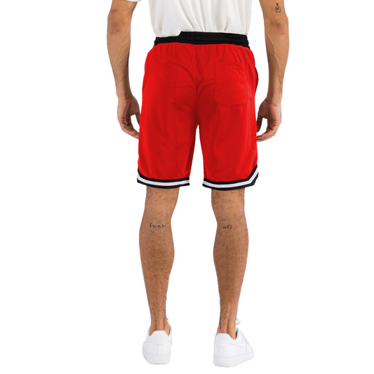 Men's Active Basketball Sports Shorts Red and Black - Ash and Chrome Clothing Co LLC