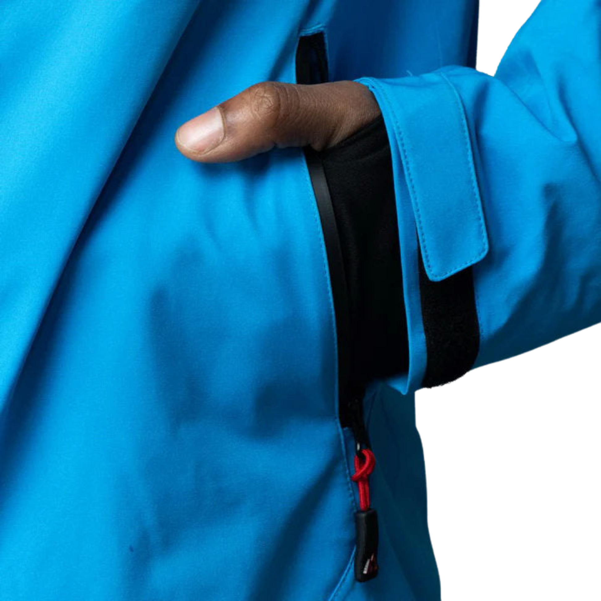 Men's Apricoat Adventurer 2.0 Weatherproof Rain Jacket in sky blue, featuring 16 integrated pockets, built-in gloves, and made from recycled materials.