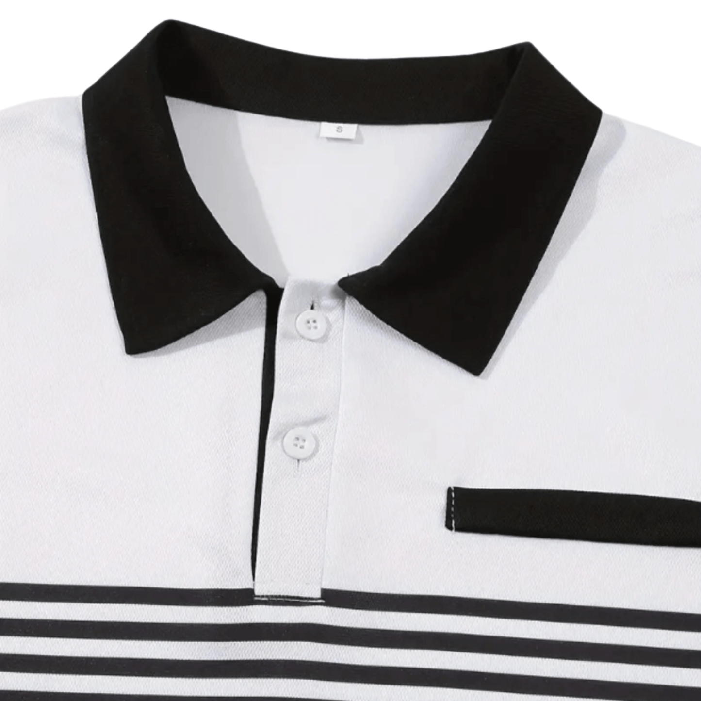 Men's Athlete Professional Golf Striped Slim-Fit Polo Shirt with black collar and horizontal stripes, available in five colors: White, Gray, Red, Khaki, and Army Green.
