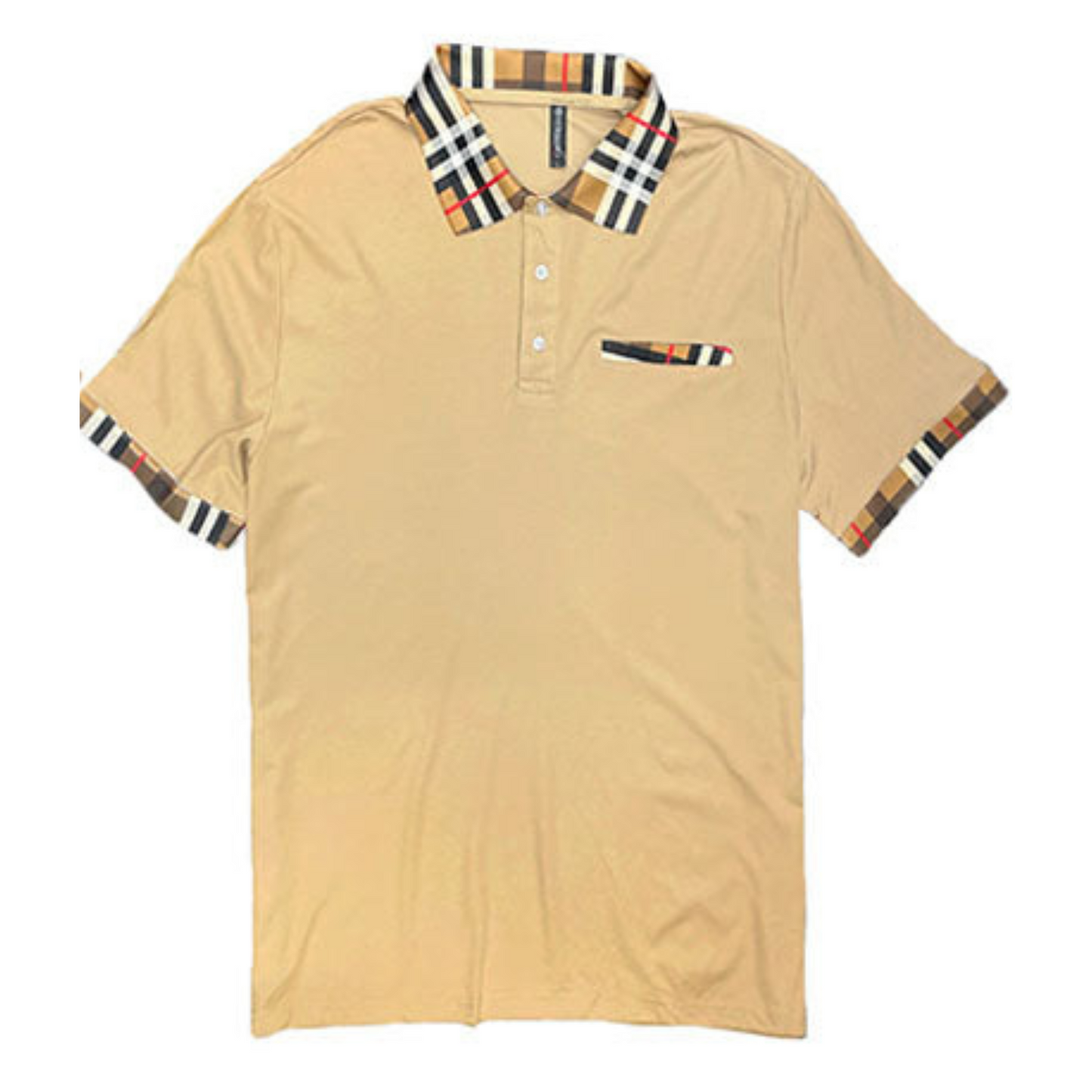 Men's Casual Pocket Polo with Checkered accent - Ash and Chrome Clothing Co LLC
