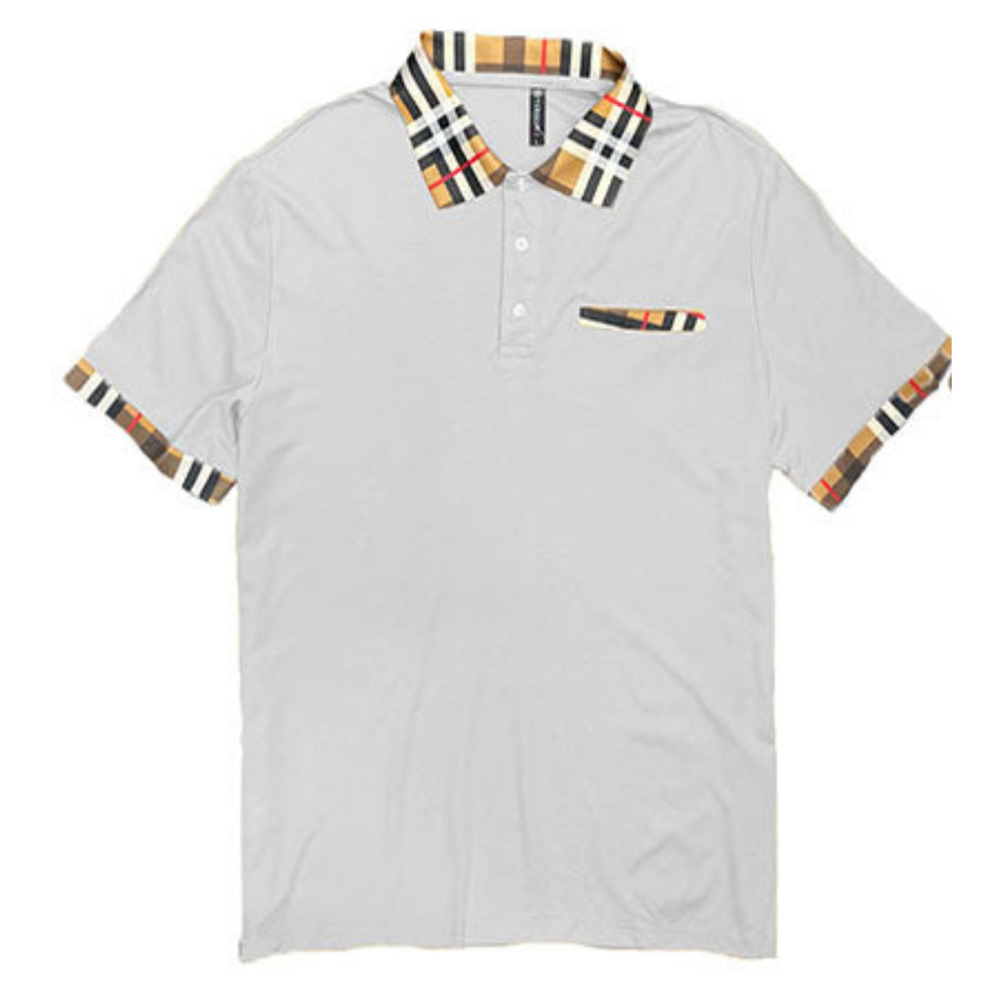 Men's Casual Pocket Polo with Checkered accent - Ash and Chrome Clothing Co LLC