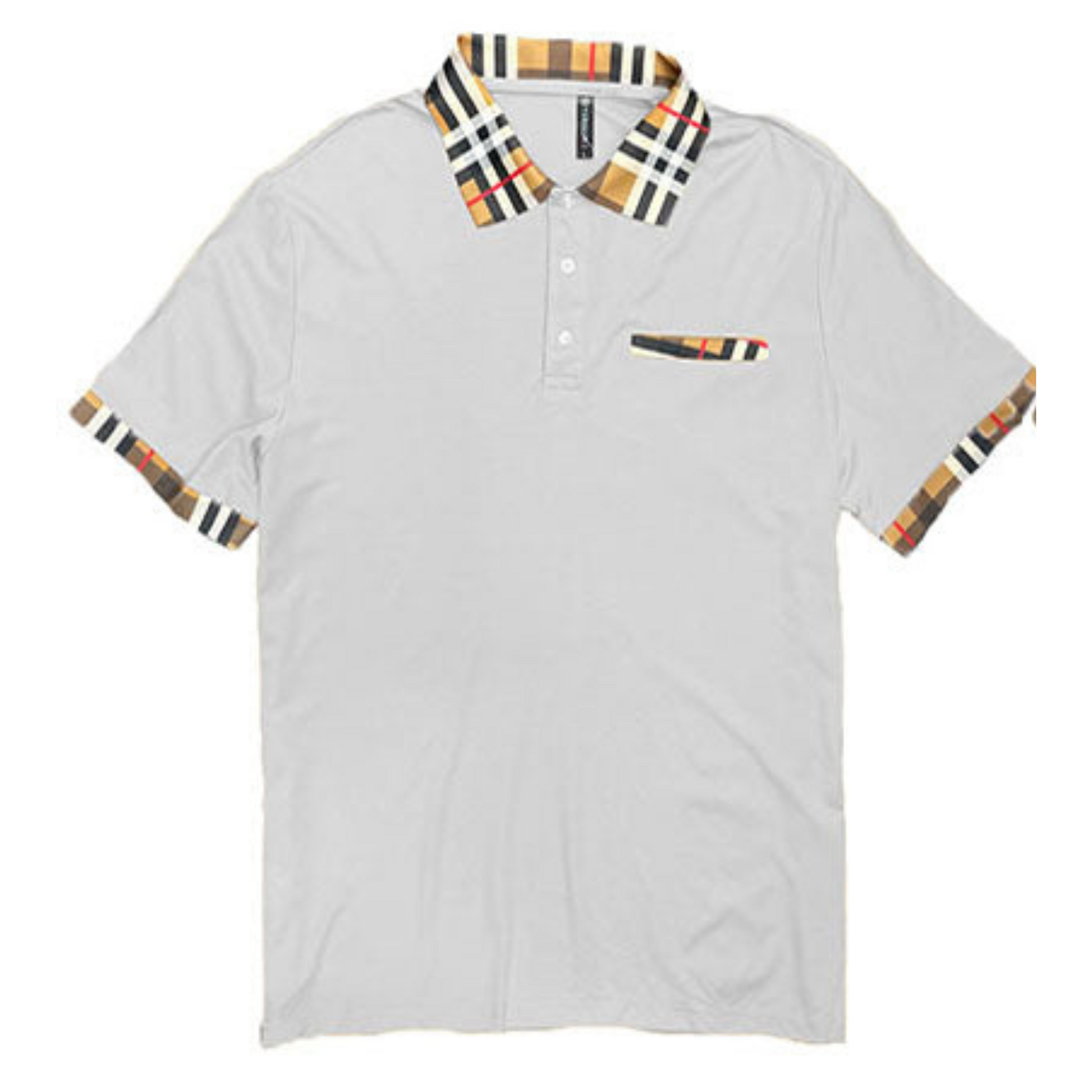 Men's Casual Pocket Polo with Checkered accent - Ash and Chrome Clothing Co LLC