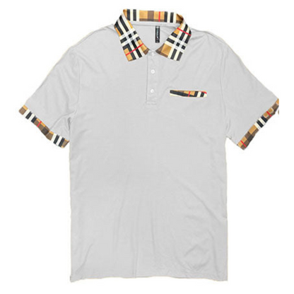 Men's Casual Pocket Polo with Checkered accent - Ash and Chrome Clothing Co LLC