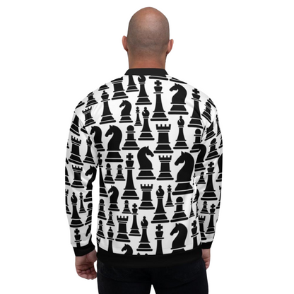 Men's Checkmate Exclusive Bomber Jacket - Ash and Chrome Clothing Co LLC