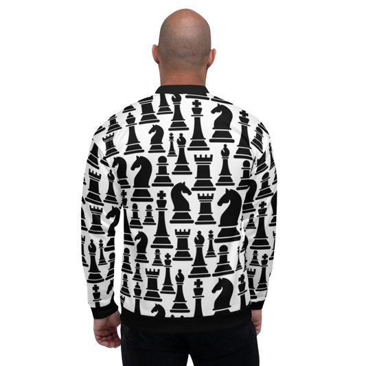Men's Checkmate Exclusive Bomber Jacket - Ash and Chrome Clothing Co LLC