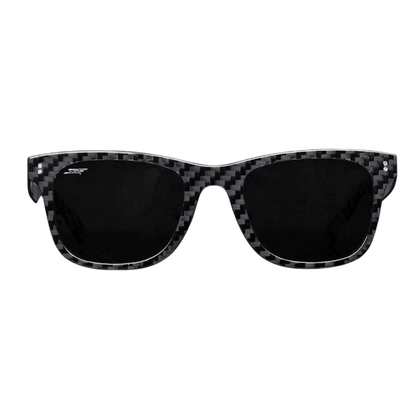 Men's Classic Carbon Fiber SCF Polarized Sunglasses with square frames, UV400 polarized lenses, and lightweight carbon fiber design.