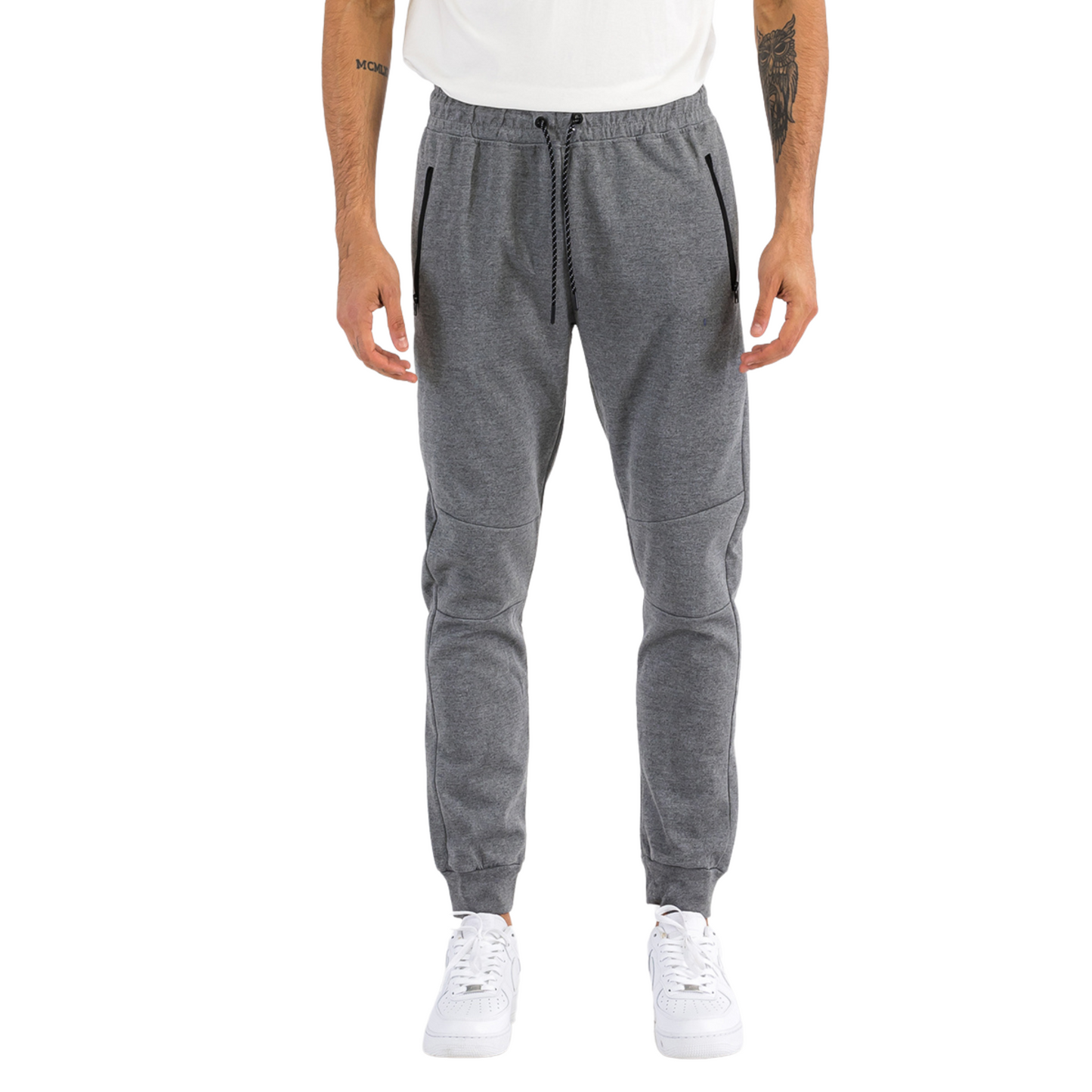 Men's Comfort Plus Heathered Gray Sweats with Zipper Pockets - Ash and Chrome Clothing Co LLC