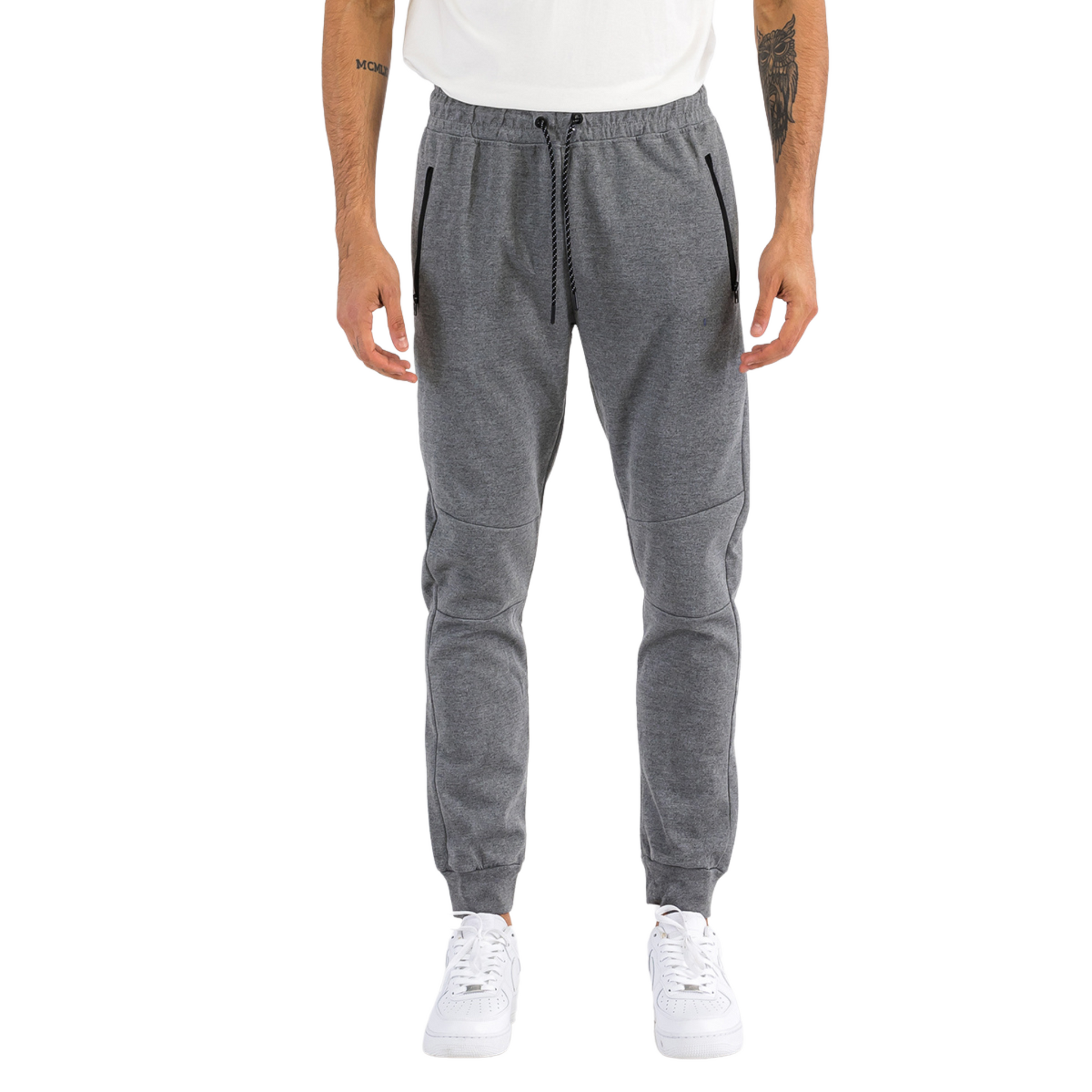 Men's Comfort Plus Heathered Gray Sweats with Zipper Pockets - Ash and Chrome Clothing Co LLC