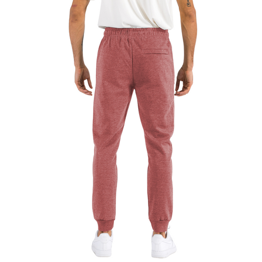 Men's Comfort Plus Heathered Red Sweats with Zipper Pockets - Ash and Chrome Clothing Co LLC