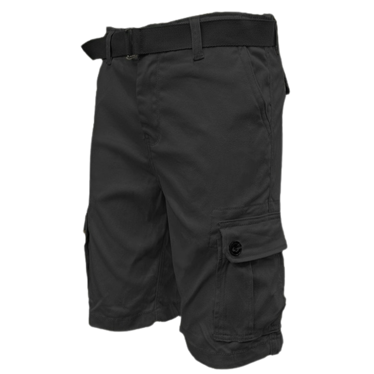 Men's Deluxe Pro Cargo Shorts with Matching Belt - Ash and Chrome Clothing Co LLC