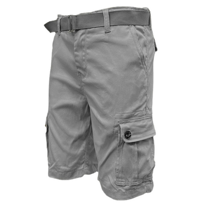 Men's Deluxe Pro Cargo Shorts with Matching Belt - Ash and Chrome Clothing Co LLC