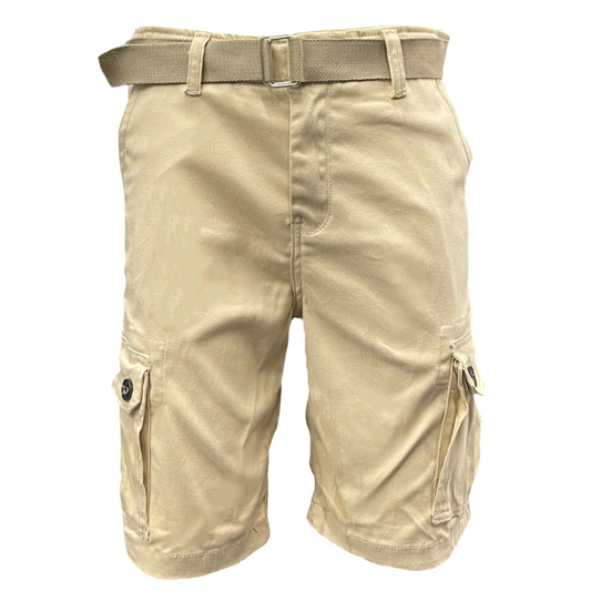 Men's Deluxe Pro Cargo Shorts with Matching Belt - Ash and Chrome Clothing Co LLC