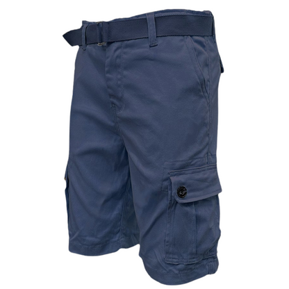 Men's Deluxe Pro Cargo Shorts with Matching Belt - Ash and Chrome Clothing Co LLC