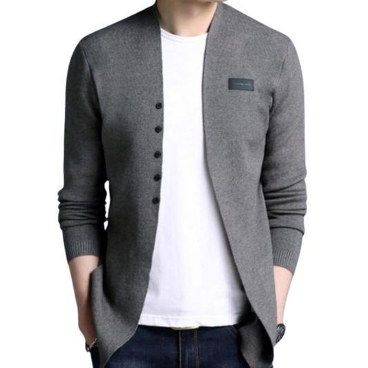 Men's Designer Slim-Fit Blazer with Faux Button Accent - Ash and Chrome Clothing Co LLC