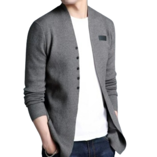 Men's Designer Slim-Fit Blazer with Faux Button Accent - Ash and Chrome Clothing Co LLC