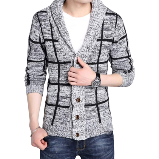 Men's Flagstone Mid Length Sleeve Button Down Cardigan - Ash and Chrome Clothing Co LLC