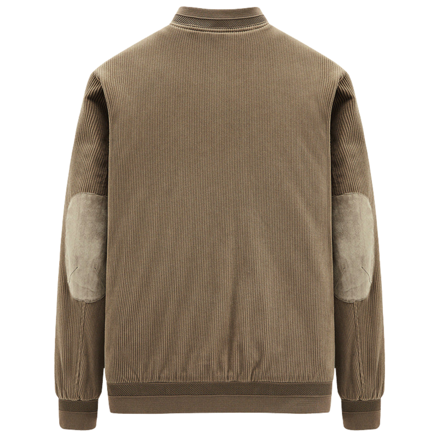 Men's Free Spirit Cotton Blend Bomber with Elbow Patchwork - Ash and Chrome Clothing Co LLC