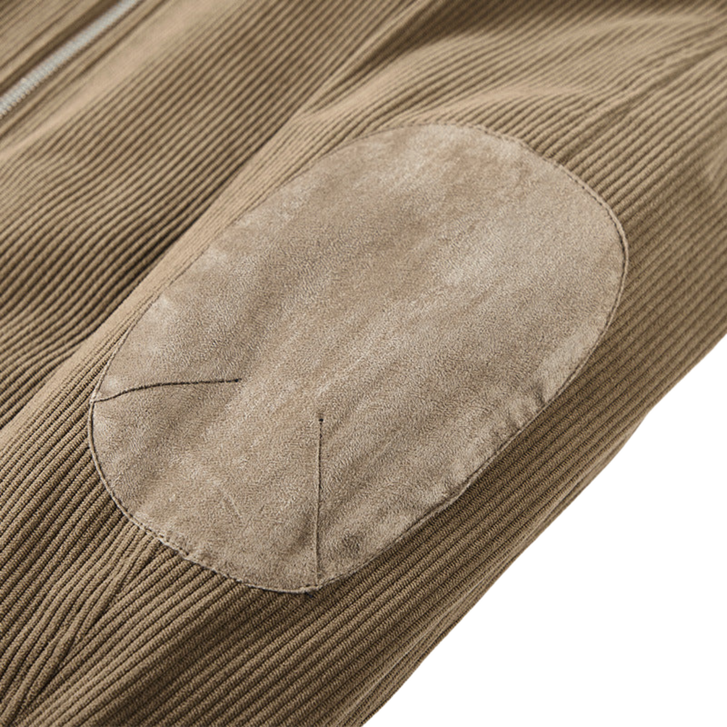 Men's Free Spirit Cotton Blend Bomber with Elbow Patchwork - Ash and Chrome Clothing Co LLC