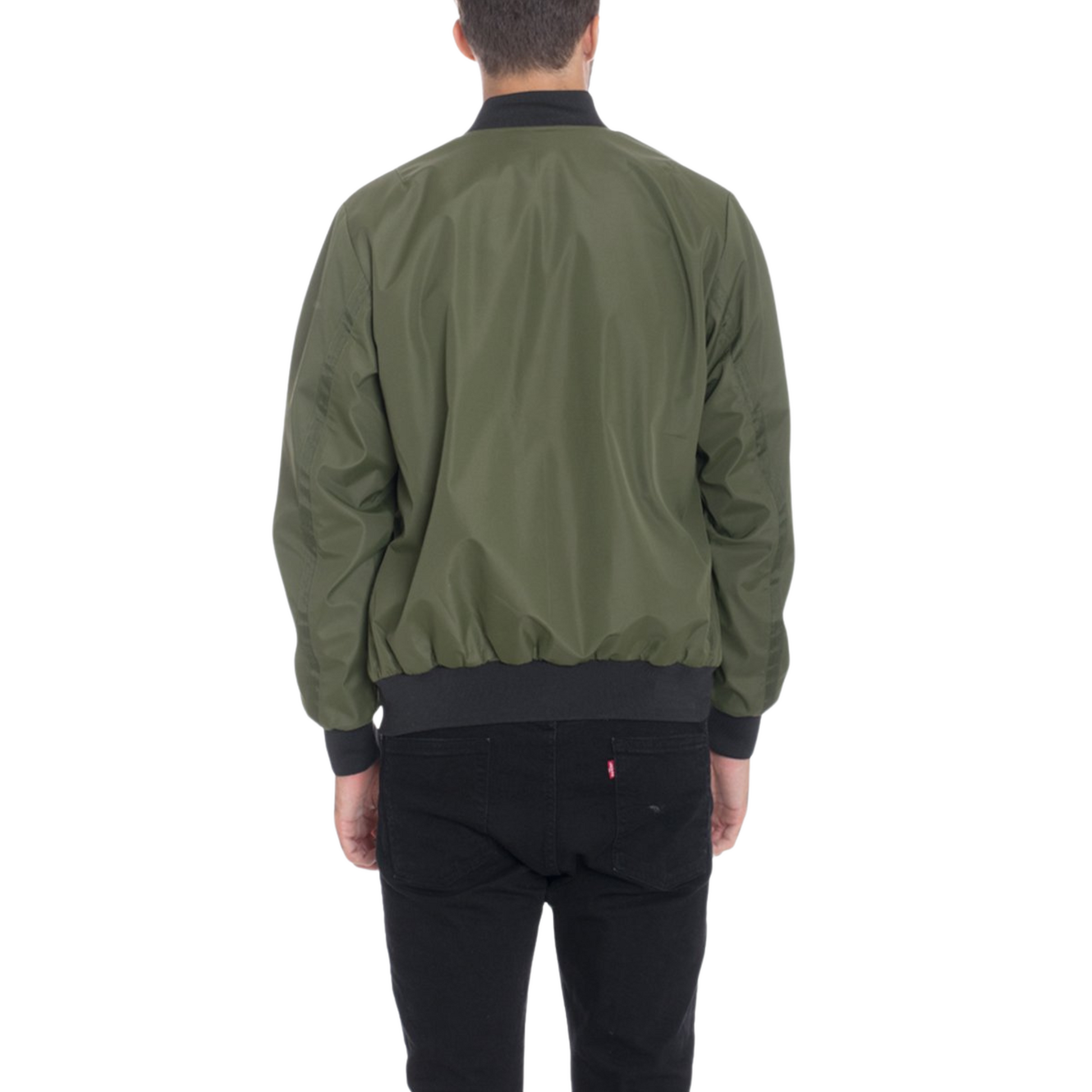 Men's Full Zip Weather Resistant Windbreaker in Olive - Ash and Chrome Clothing Co LLC