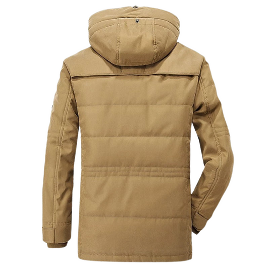 Men's Hooded Winter Parka Coat with Inner Fleece Lining - Ash and Chrome Clothing Co LLC