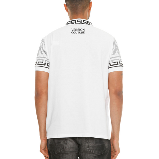 Men's Milano Version Couture Embroidered Polo Shirt White - Ash and Chrome Clothing Co LLC