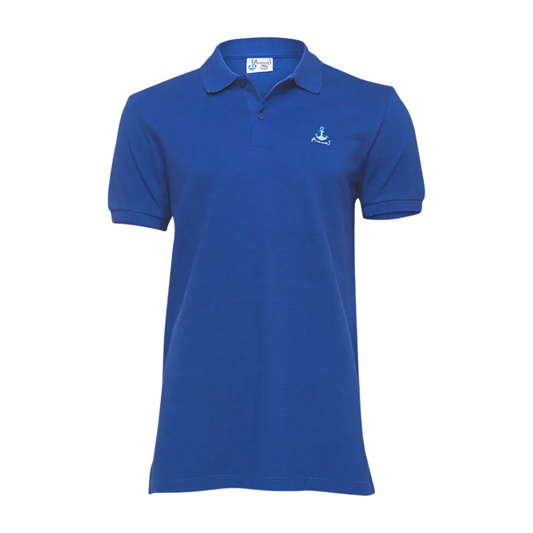 Men's Nautical Cotton Polo Shirt in Maritime Blue - Ash and Chrome Clothing Co LLC