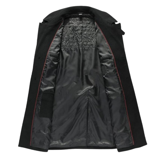 Men's Roxbury Mid Length Wool Blend Coat with Satin Lining - Ash and Chrome Clothing Co LLC