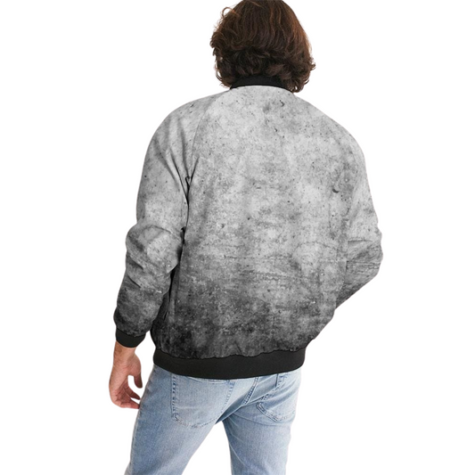 Men's Silver Wolf Lightweight Bomber Jacket - Ash and Chrome Clothing Co LLC
