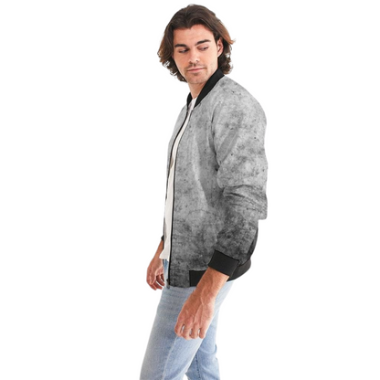 Men's Silver Wolf Lightweight Bomber Jacket - Ash and Chrome Clothing Co LLC