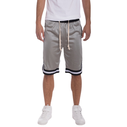Men's Solid Mesh Basketball Pro Active Shorts - Ash and Chrome Clothing Co LLC