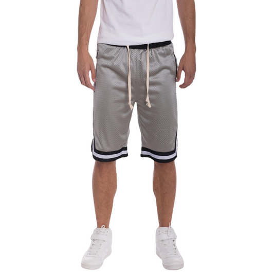 Men's Solid Mesh Basketball Pro Active Shorts - Ash and Chrome Clothing Co LLC