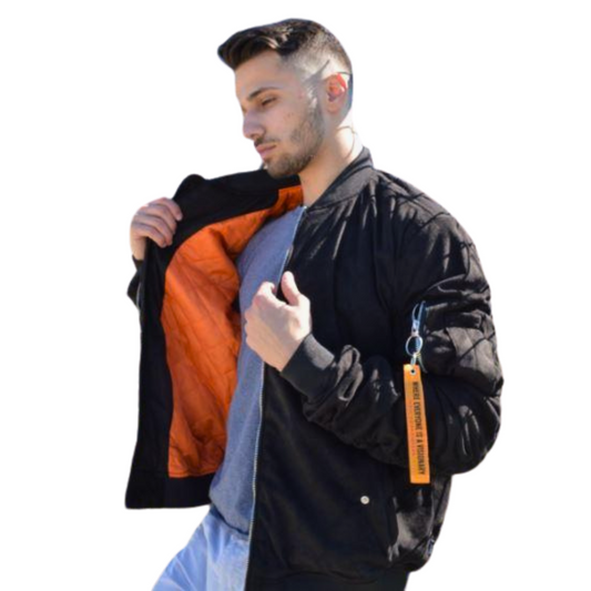 Men's Super Soft Faux Suede Military Bomber Jacket - Ash and Chrome Clothing Co LLC