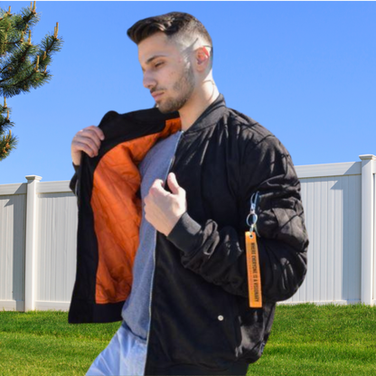 Men's Super Soft Faux Suede Military Bomber Jacket - Ash and Chrome Clothing Co LLC