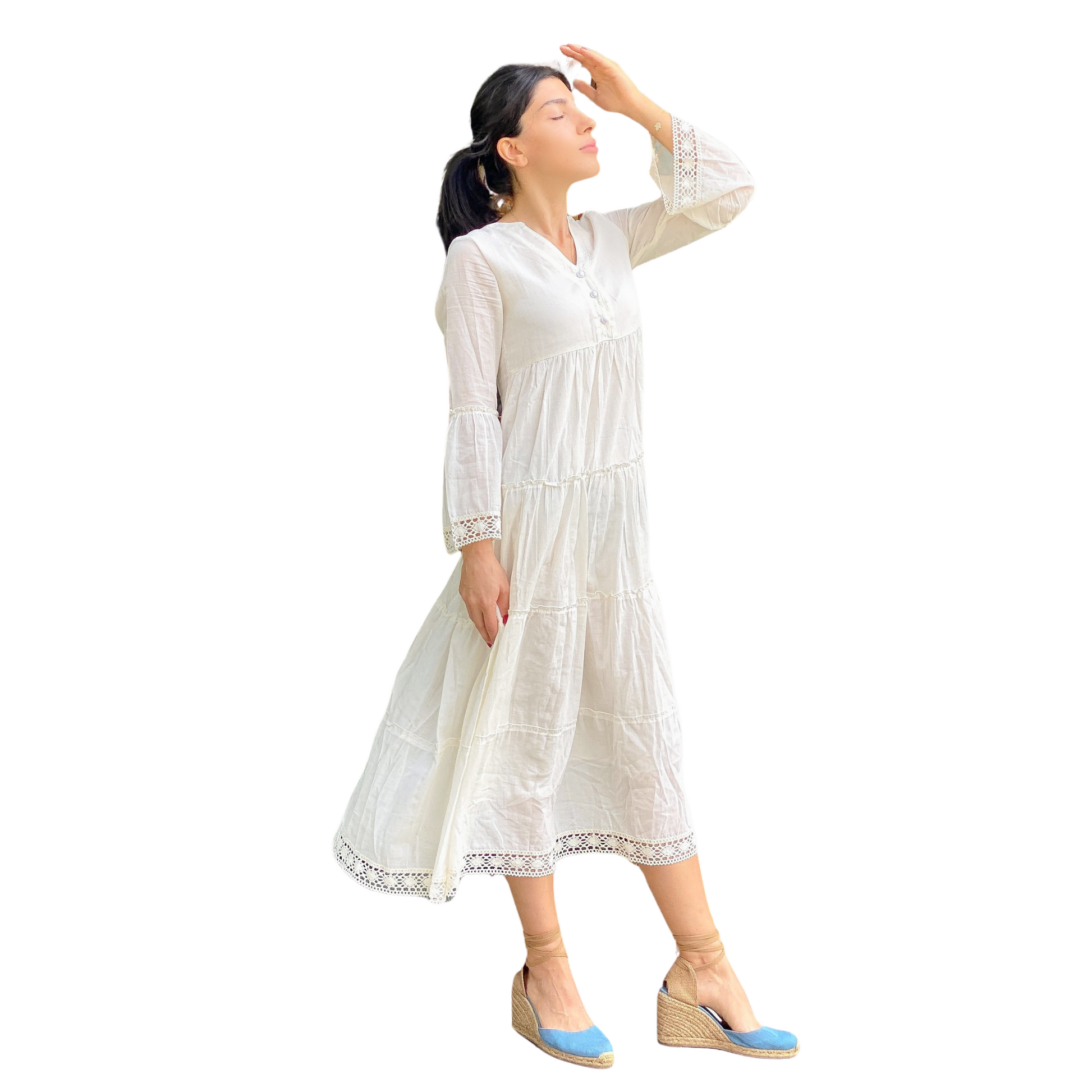 Women's Bohemian Natural Summer Maxi Dress - Ash and Chrome Clothing Co LLC