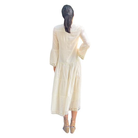 Women's Bohemian Natural Summer Maxi Dress - Ash and Chrome Clothing Co LLC
