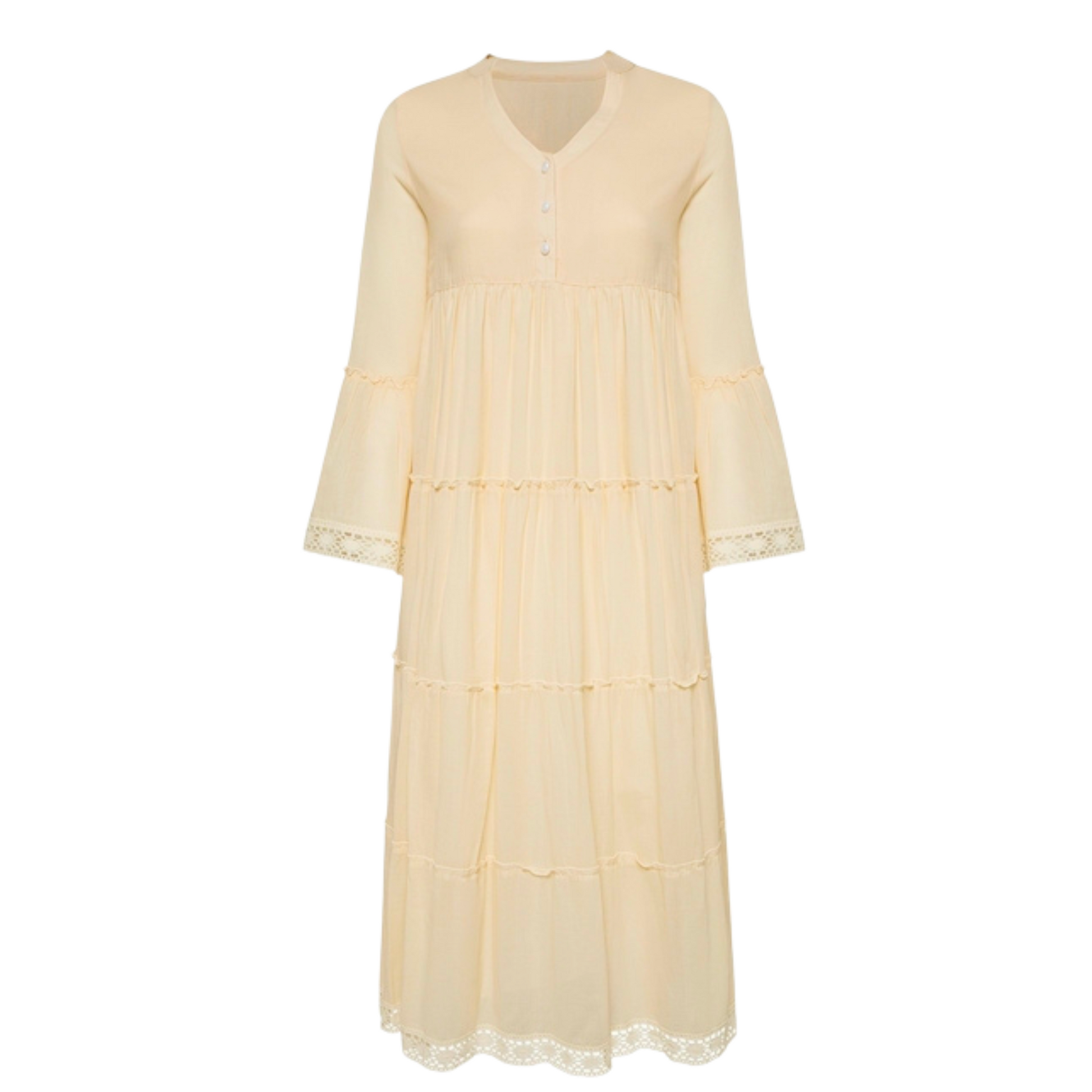 Women's Bohemian Natural Summer Maxi Dress - Ash and Chrome Clothing Co LLC